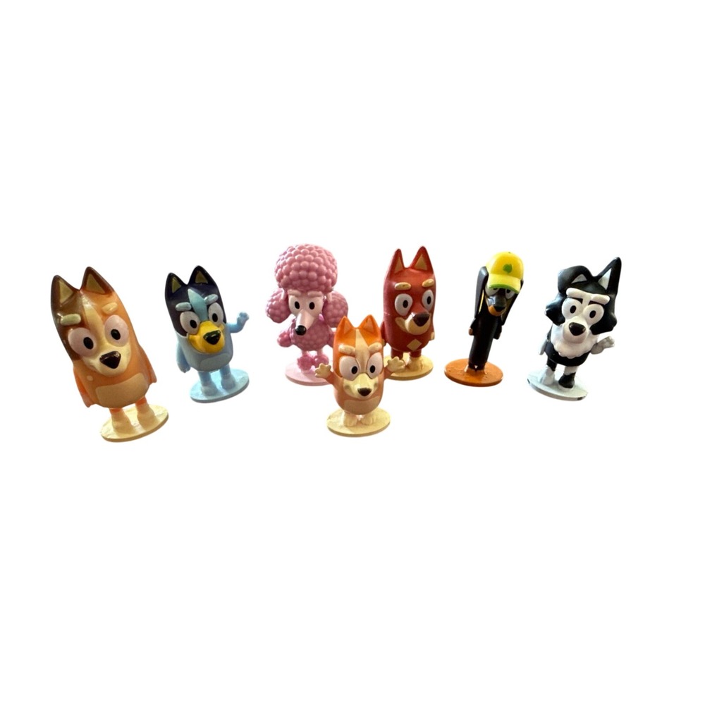 Bluey Friends 7 Piece Figure Bluey Bingo Chilli Bandit Coco Snickers Mackenzie